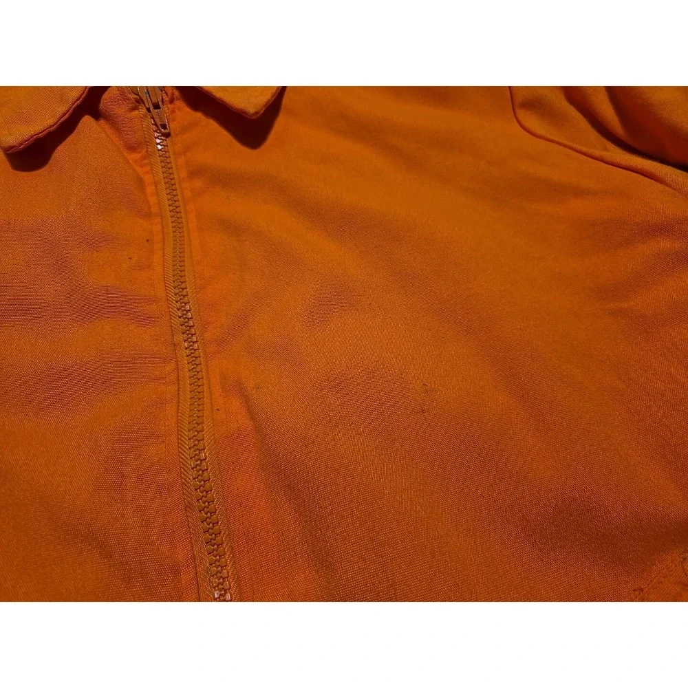 Woodfield Blaze Orange XL Hunting‎ Coat Quilt Lined Jacket Made USA Distressed
